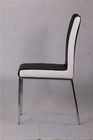 4 legs chromed finished soft leather dining chair C1623