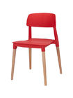 colorful plastic chairs wood legs plastic chair for sale PC444